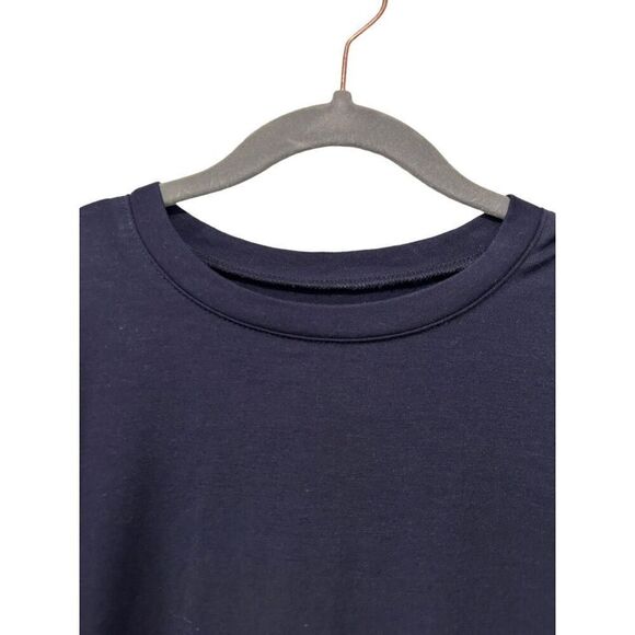 Kate Spade Broome Street Star Print Short Sleeve Peplum Top Blouse Blue 2XS - Picture 6 of 10